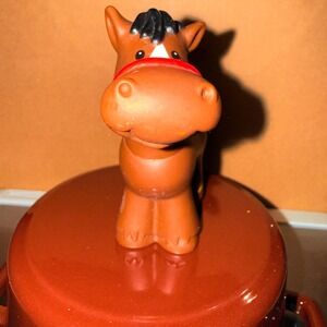 Fisher-Price Horse Toy Kids OS Brown Good 1997 Vintage Little People Farm Animal
